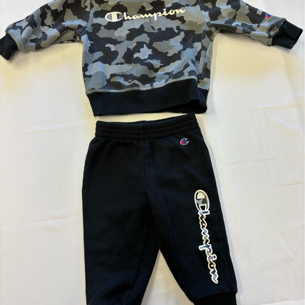 Champion Kids' Black and Gray Camo Joggers